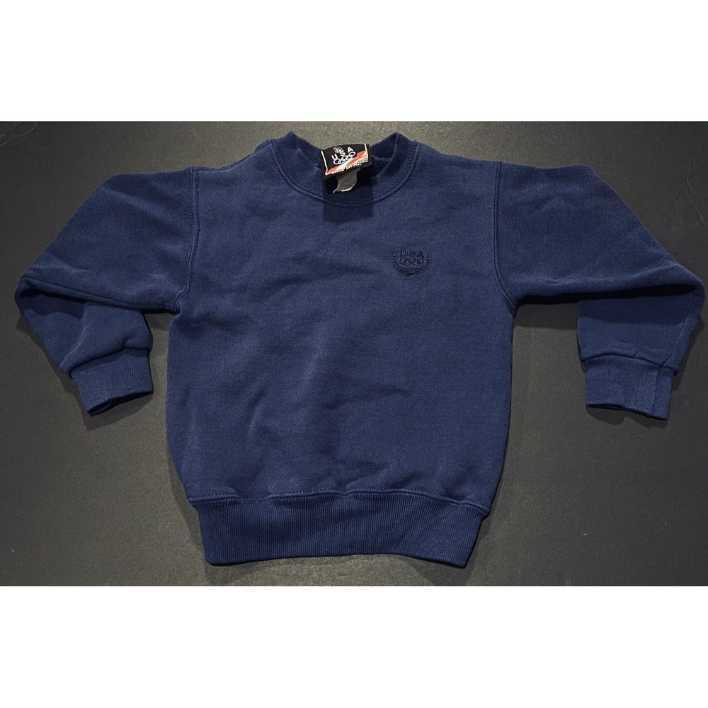 Vintage 90s Toddler Crewneck Sweatshirt Navy USA Olympic JCPenney's Medium Kids